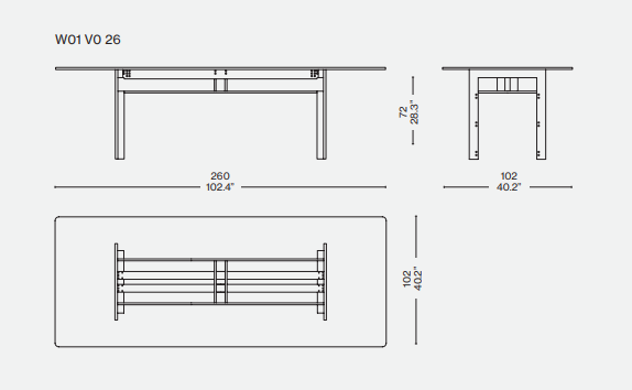 Cassina  Doge Laguna Dining Table