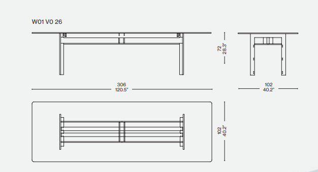 Cassina  Doge Laguna Dining Table