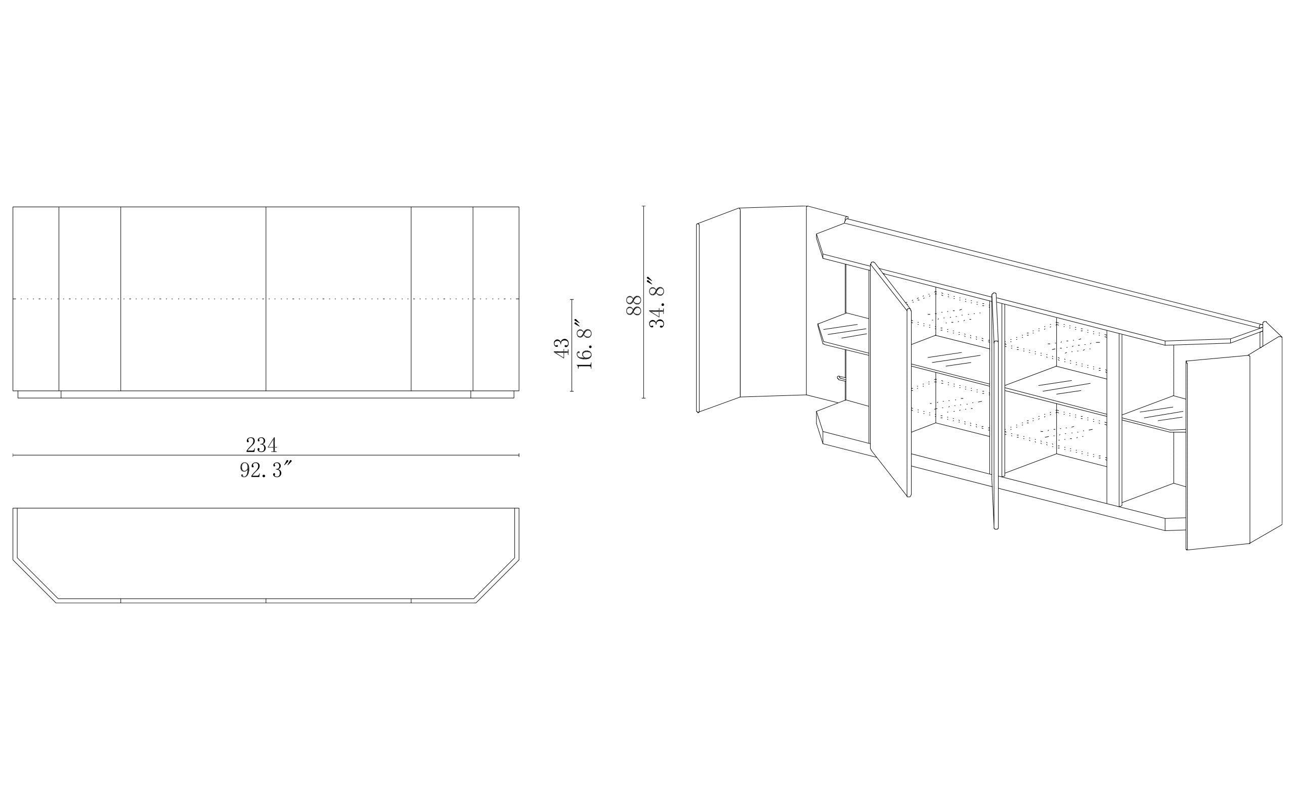 Cassina  Bramante Sideboard