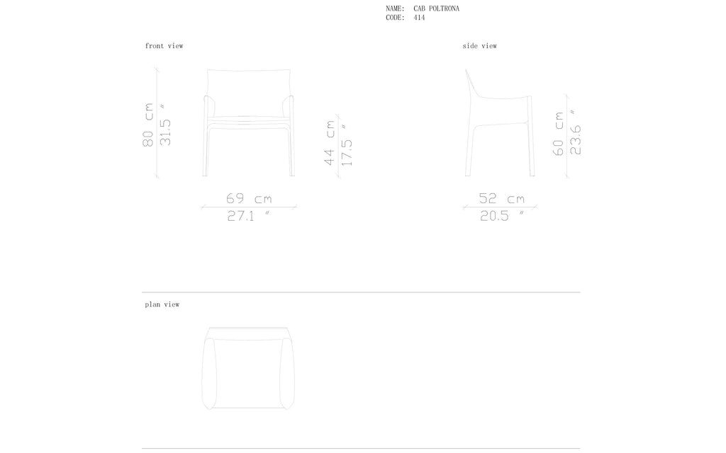 Cassina Cab Dining Chair
